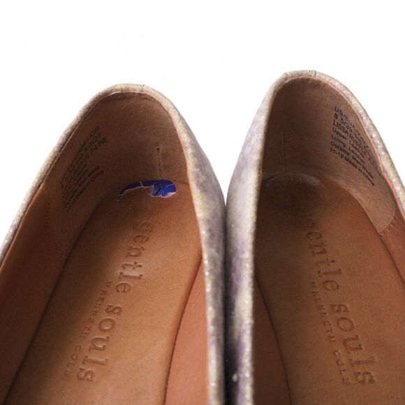 Gentle Souls by Kenneth Cole Lissa Ruffle Peep Toe Espadrille Wedge Women's 8.5 - Picture 11 of 12